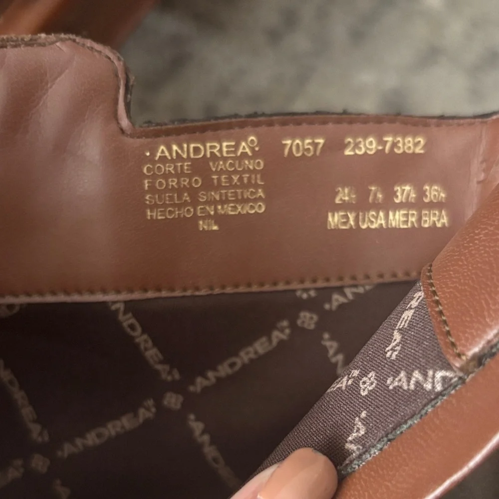 NWOT Andrea Candela Women Heeled Boots 7057 Size 7.5 - Picture 7 of 7
